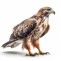 Obraz premium Hawk isolated on white background (Generative AI)