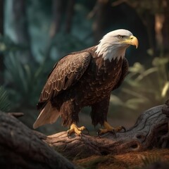 Obraz premium Eagle in natural habitat (generative AI)