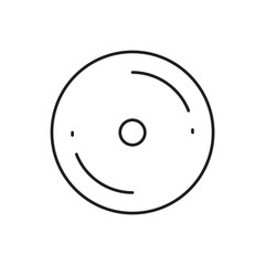 CD vector icon. Compact disc flat sign design. DVD symbol. CD pictogram. UX UI icon 