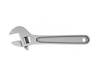 Brand new steel wrench - side view - isolated on white background