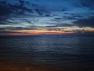 sunset over the ocean