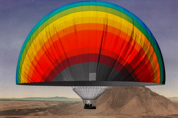 Pride Flag Rainbow, Pride Month Collage art, LGBT collage, Generative AI