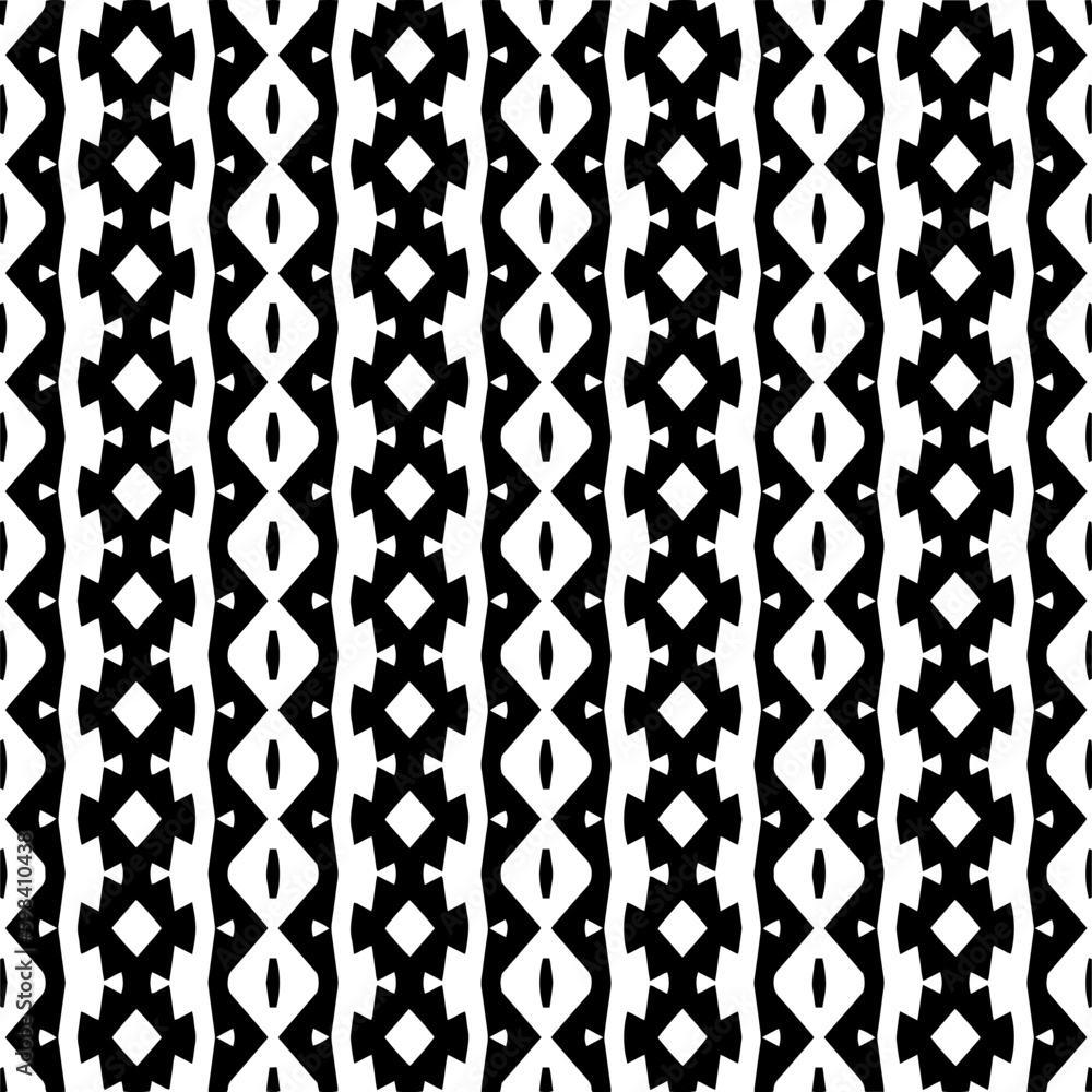 Wall mural seamless repeating pattern. black and white pattern for web page, textures, card, poster, fabric, te