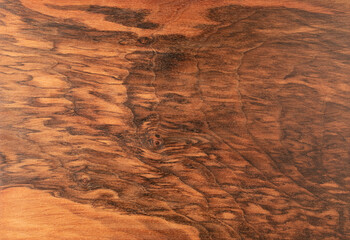 Bright contrasting natural walnut wood background with complex texture