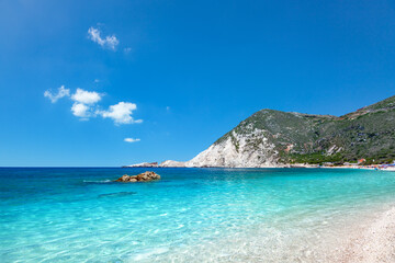 Naklejka premium Petani beach, Kefalonia, Greece