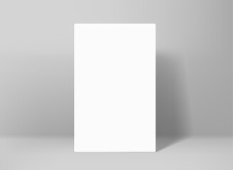 White vertical business card template. 3d vector mockup for branding