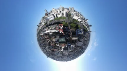 Deurstickers Champion's day Buenos Aires 360º little planet © Youenn JACQUIN