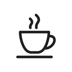 Cup of coffee vector icon. Mug vector icon. Cup of tea vector flat sign design. Cup symbol pictogram. UX UI icon