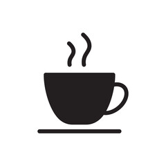 Cup of coffee vector icon. Mug vector icon. Cup of tea vector flat sign design. Cup symbol pictogram. UX UI icon