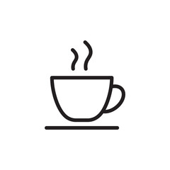 Cup of coffee vector icon. Mug vector icon. Cup of tea vector flat sign design. Cup symbol pictogram. UX UI icon