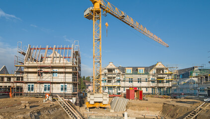 construction site of new townhouses