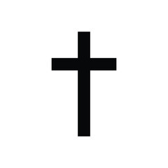 Cross vector icon. Christian cross flat sign design. Religious cross symbol. Religion pictogram. UX UI icon  - obrazy, fototapety, plakaty