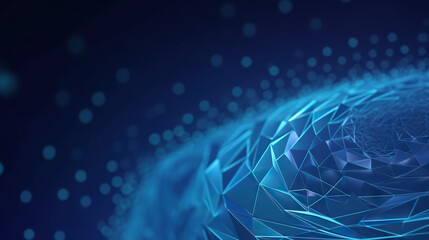 Modern digital abstract 3D background. Copy space. Based on Generative AI