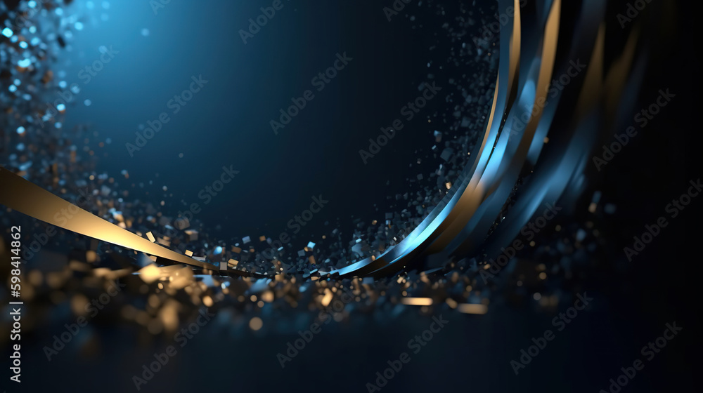 Poster modern digital abstract 3d background. copy space. based on generative ai
