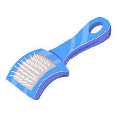 Cat brush or fur remover.Pet care and animals grooming.Groomer pet brush.Vector flat illustration.Isolated on white background.
