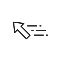 Computer arrow icon. Cursor flat sign design. Cursor vector icon. Click icon. Pointer symbol pictogram. UX UI icon