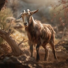 Goat in natural habitat (generative AI)