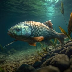 Fish in natural habitat (generative AI)