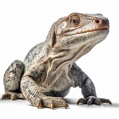 Obraz premium Monitor lizard isolated on white background (Generative AI)
