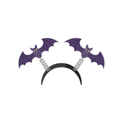 Headband with cunning bats on springs flat style, vector illustration