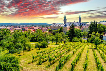 Fototapeta na wymiar Panorama über die Stadt Bamberg, Deutschland