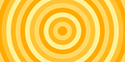 Yellow abstract geometric background. Tunnel of circles. Summer concept. Great for cover, banner, flyer, brochure, wallpaper