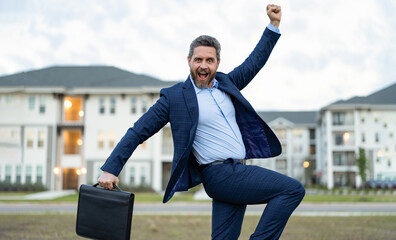 image of glad real estate business man. real estate business man. real estate business man