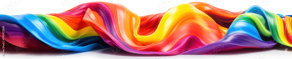 Poster abstract modern spectrum multicolored texture, wallpaper with wavy layers and ruffles. ai generative