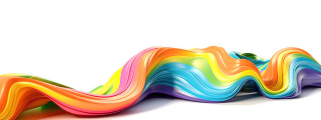Abstract modern spectrum multicolored texture, wallpaper with wavy layers and ruffles. AI generative illustration.
