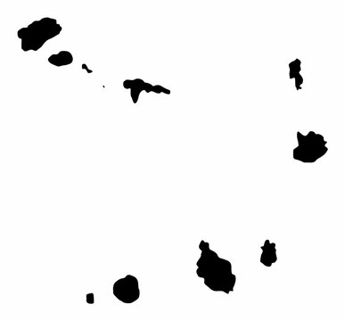 Cape Verde map silhouette