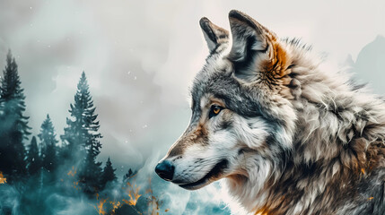 wolf in winter