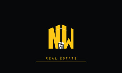 Real Estate letters Modern Creative logo NW , WN 