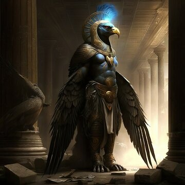 AI ilustration of Horus (Egyptian Goddess)