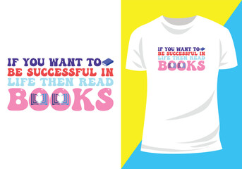 Book t-shirt design for female and male.