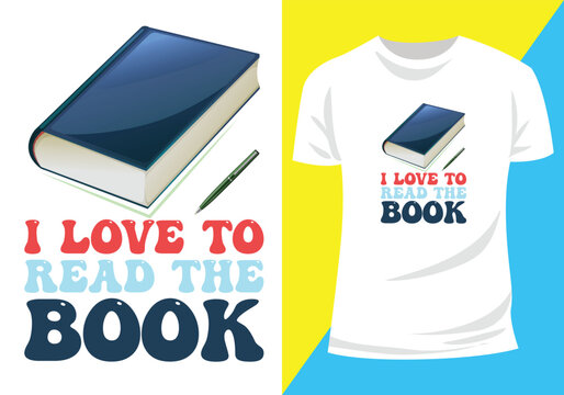Book t-shirt design for female and male.