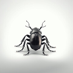 silhouette of beetle isolated vector illustration on white background for animal logo, graphic icon, and modern home décor. perfect for wildlife and safari-themed designs. generative ai