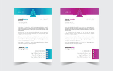 The Best And Most Exceptional, Wonderful Letterhead Design Template.  Modern Letterhead template. Flyer, Social Media, Email signature.
