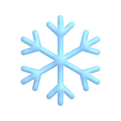 Snowflake, snow. Cute weather realistic icon.