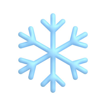Snowflake, snow. Cute weather realistic icon.