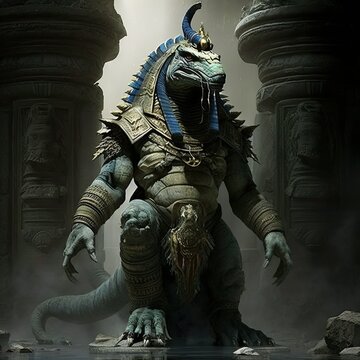 AI ilustration of Sobek(Egyptian Goddess)
