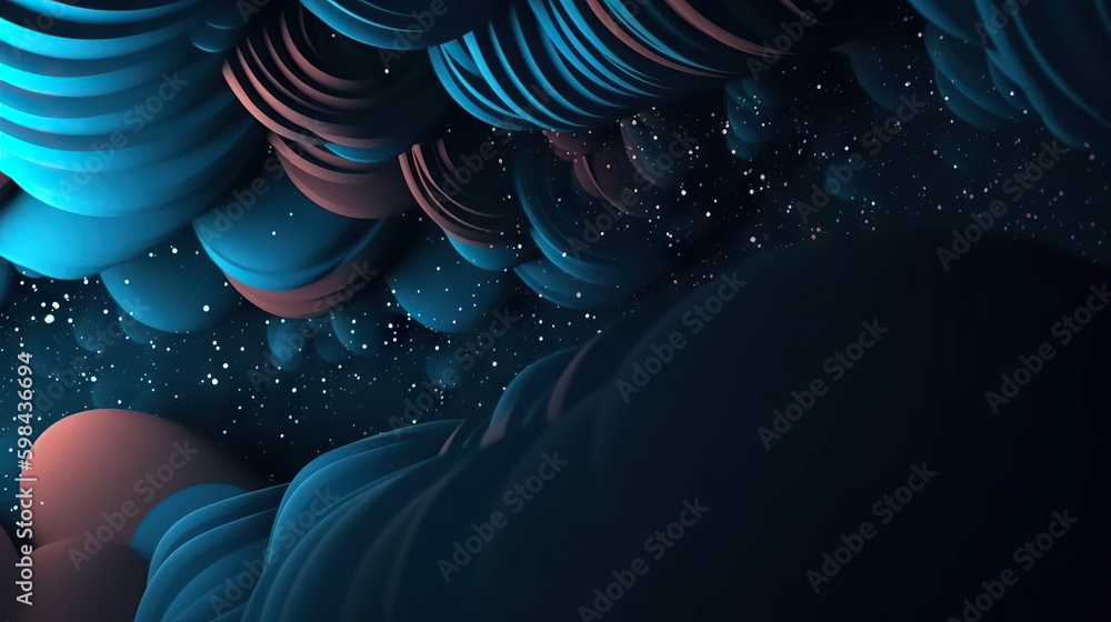 Poster modern digital abstract 3d background. copy space. based on generative ai