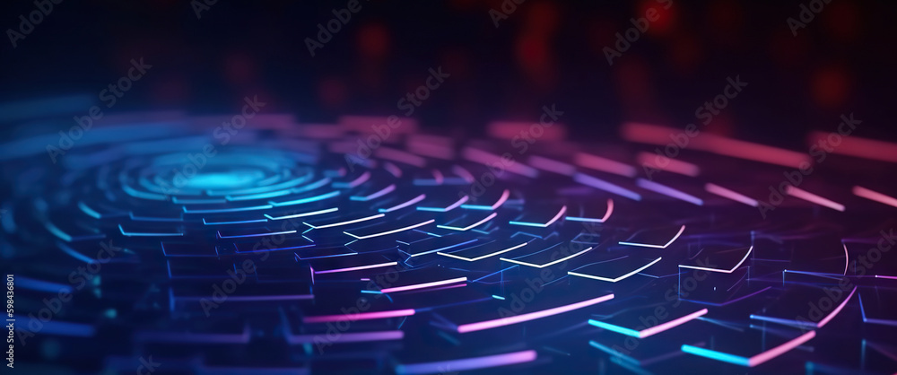 Poster modern digital abstract 3d background. copy space. based on generative ai