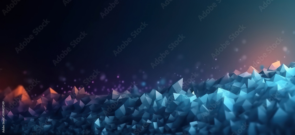 Poster modern digital abstract 3d background. copy space. based on generative ai