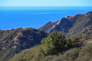 Fototapeta na wymiar Scenic Vista of Pacific Ocean from Arroyo Hondo Preserve, Gaviota, California