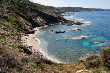 Veduta della spiaggia dell'Isola dei Porri