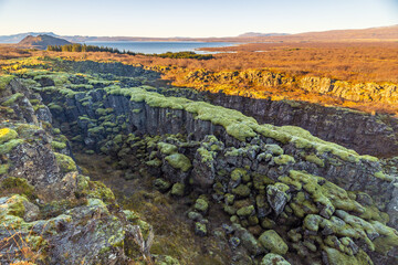 mossy view from the Hrafnagjá Observation Deck, Golden Circle, Iceland