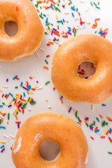 Donas glaseadas  con chispas