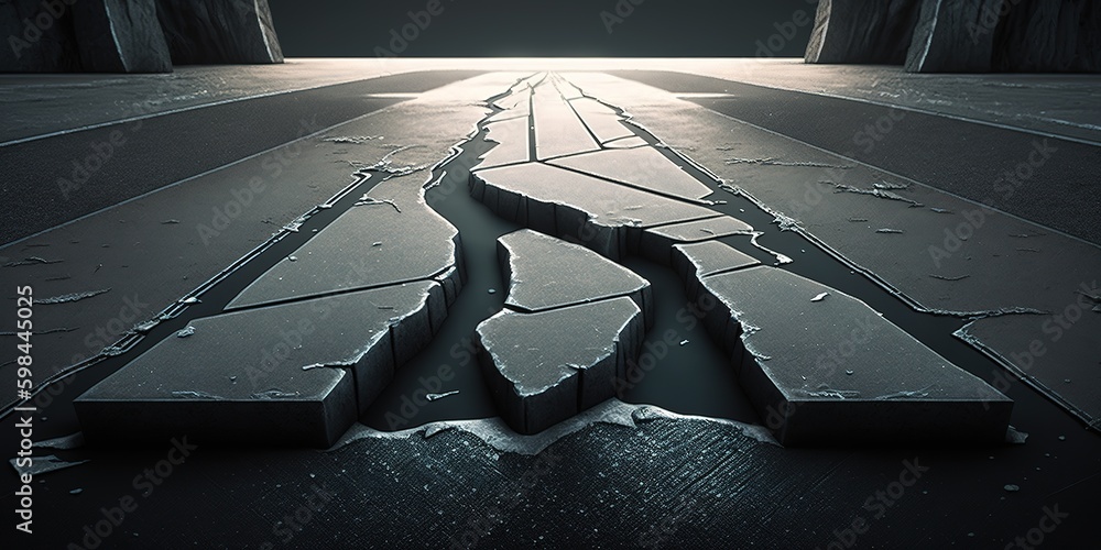 Poster future-looking pavement pavement main walkway generative ai generative ai