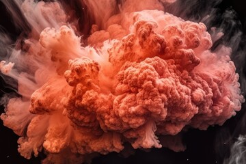thick cloud of dark smoke billowing in the air. Generative AI