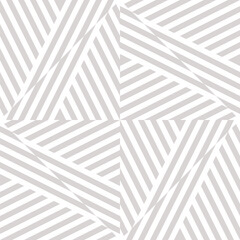 Vector geometric lines, stripes pattern. Retro 1970-1980's style. Abstract graphic striped ornament. Simple minimal optical art texture. Stylish gray and white background. Subtle repeat tile design